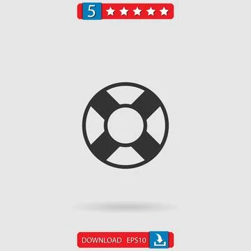 Lifesaver vector icon Stock Illustration
