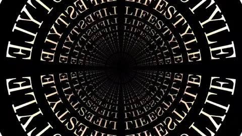 LIFESTYLE Keyword Animation, 3D Pattern, Background Loop. Stock Footage 252080648