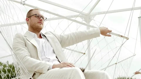 Lifestyle portrait of young successful businessman. career people professionals Stock-Footage 59144195