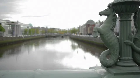 The Liffey River Dublin 動画素材 36136185