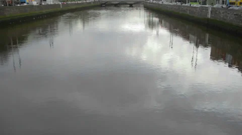 The Liffey River Dublin Stock Footage 36136211