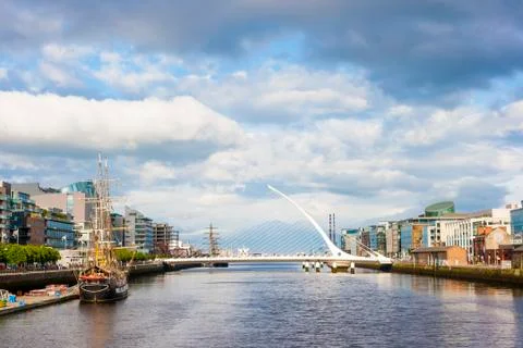 Liffey river in dublin Stock Photos