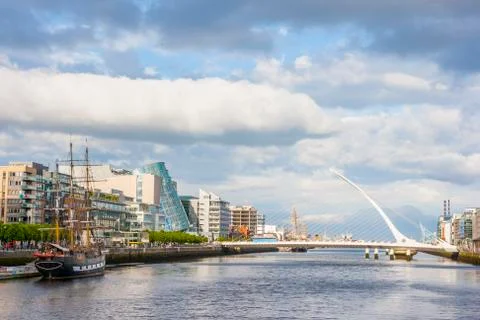 Liffey river in dublin Stock Photos