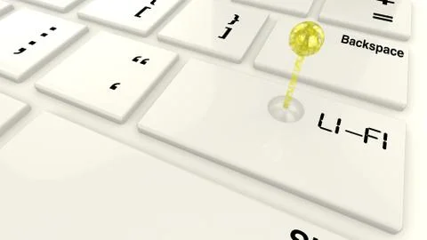 Lifi emitter on keyboard Stock Illustration