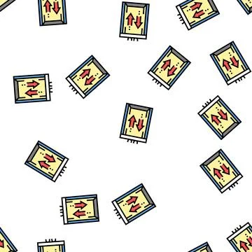 Lift up and down vector seamless pattern Stock Illustration