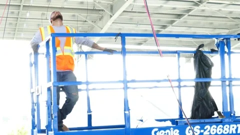 Lift Is Being Raised Stock Footage 123947834