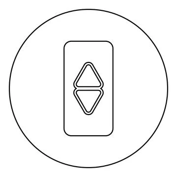 Lift button elevator panel up and down each floor with arrow choice icon in.. 스톡 일러스트