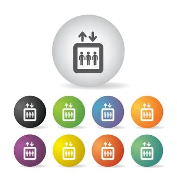 Lift button set Stock Illustration