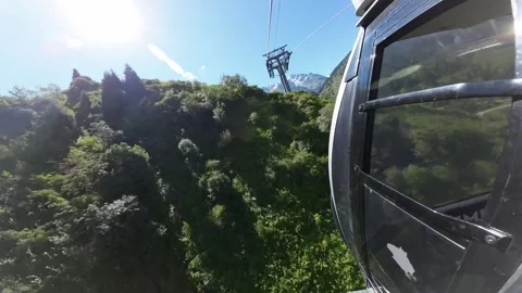 Lift on the cable car Stockbeeldmateriaal 197830656