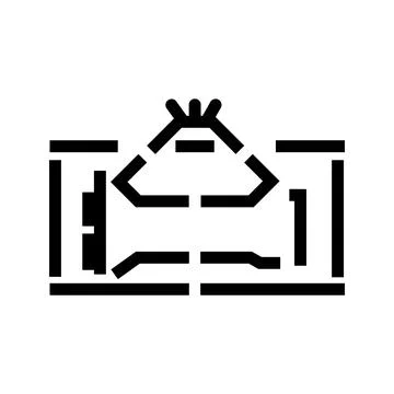 Lift directly behind the load Simple icon on product packaging and box Stock-Illustration