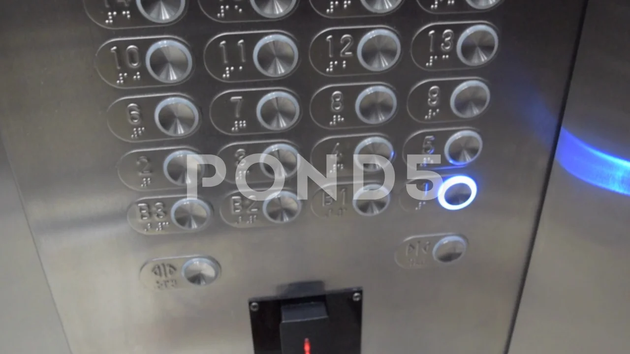 Lift Display Panel With Floor Numbers And Number Buttons Video