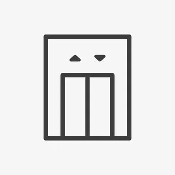 Lift door vector icon. Elevator outline icon. 스톡 일러스트
