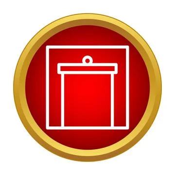 Lift elevator door closing button icon concept Ilustración de archivo