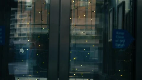 Lift elevator going down in shopping mall Stock Footage 320564705