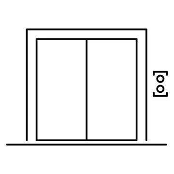 Lift elevator icon, graphic design entrance sign, building doorway symbol vec Ilustración de archivo