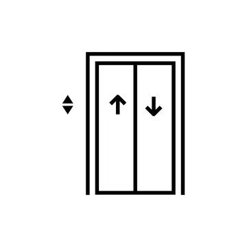 Lift, Elevator line icon vector illustration Stock Illustration