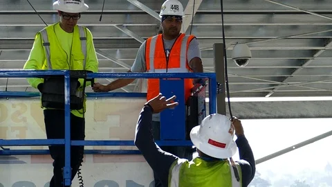 Up On A Lift Stock Footage 123947903