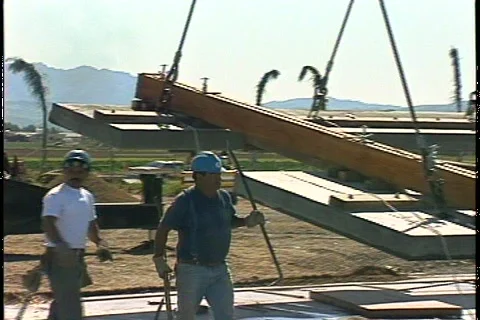 LIFT GIANT WALL Stock Footage 1049622