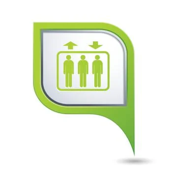 Lift GREEN pointer Illustrazione stock