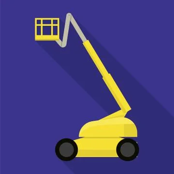 Lift machine icon, flat style Illustrazione stock