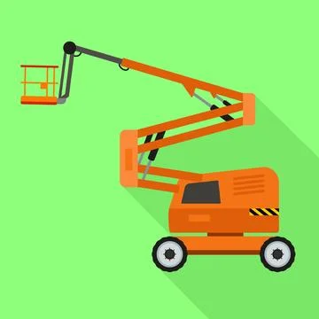 Lift machine icon, flat style Stock Illustration