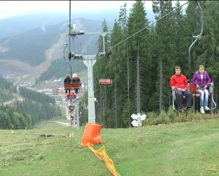 Lift in mountains Stock Footage 12289414