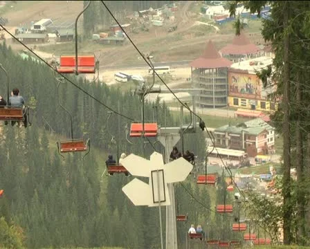 Lift in mountains Stock Footage 12289418