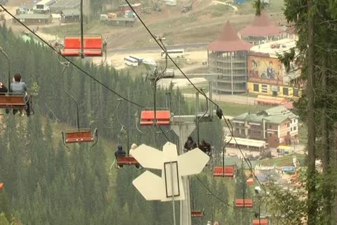 Lift in mountains Stock Footage 12289420