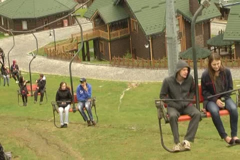 Lift in mountains 스톡 동영상 12289483