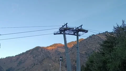  lift in the mountains working Stock Footage 255867350