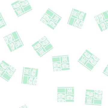 Lift in multi level parking glyph vector seamless pattern Illustrazione stock