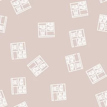 Lift in multi level parking line vector seamless pattern Illustrazione stock