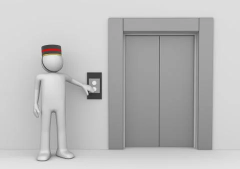 Lift operator - workers collection Stock-Illustration