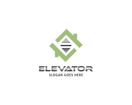 Lift or elevator logo vector template Stock Illustration