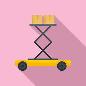 Lift platform icon, flat style Stockillustratie