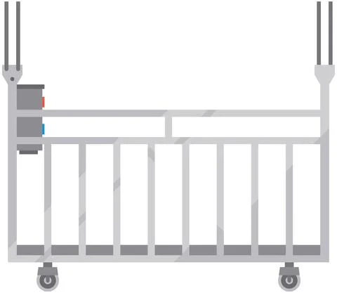 Lift platform with vertical movement, transporting device. Lifting mechanism Illustrazione stock