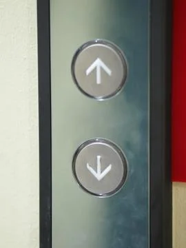 Lift push button up or down is dirty Stock Photos