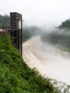 Lift at river in paraguay Stock Photos