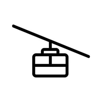 Lift in the roller coaster icon vector. Isolated contour symbol illustration イラスト素材