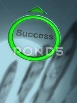 Lift to success with our team Stock Illustration