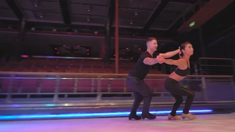 Lift up support figure skating element Stock-Footage 137466705