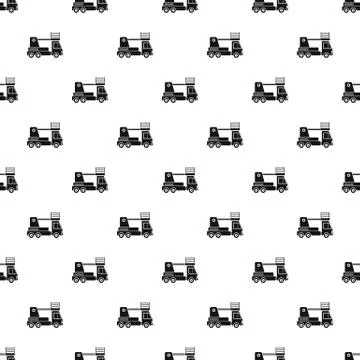 Lift truck pattern seamless vector Stock Illustration