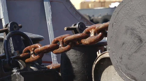 Lifting anchor - the ship weighed anchor Stock Footage 52443186