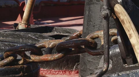 Lifting anchor - the ship weighed anchor Stock Footage 52443362