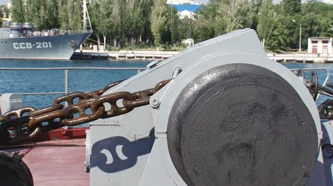 Lifting anchor - the ship weighed anchor Stock Footage 52443418