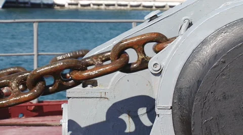 Lifting anchor - the ship weighed anchor Stock Footage 52443482