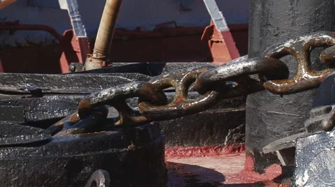 Lifting anchor - the ship weighed anchor Stock Footage 52443512
