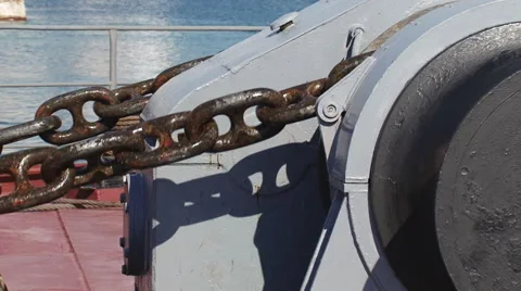 Lifting anchor - the ship weighed anchor Stock Footage 52443705