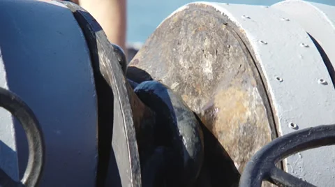 Lifting anchor - the ship weighed anchor Stock Footage 52443752