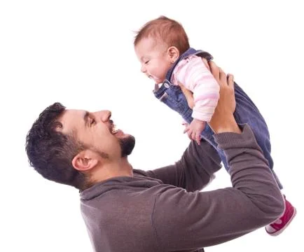 Lifting baby Stock Photos